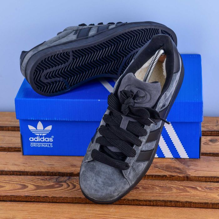(2019) Зимові з хутром Adidas Campus Кросівки (з 37 по 46) адідас