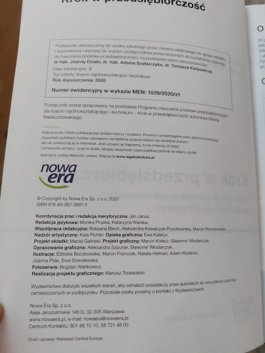 Podręcznik Krok w przedsiębiorczość