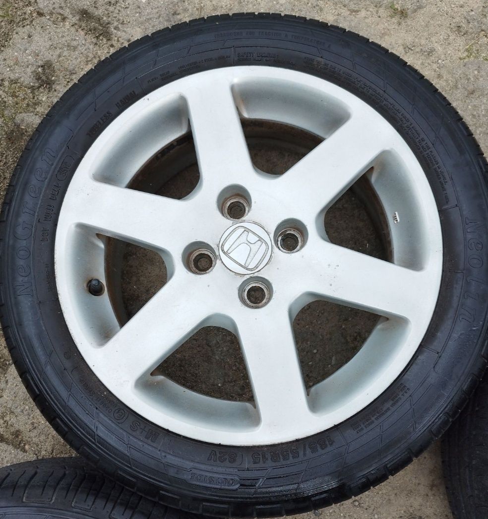 Alufelgi 15 Cali Oryginalne Honda 4 x 100 Opony Letnie 185 55 Komplet