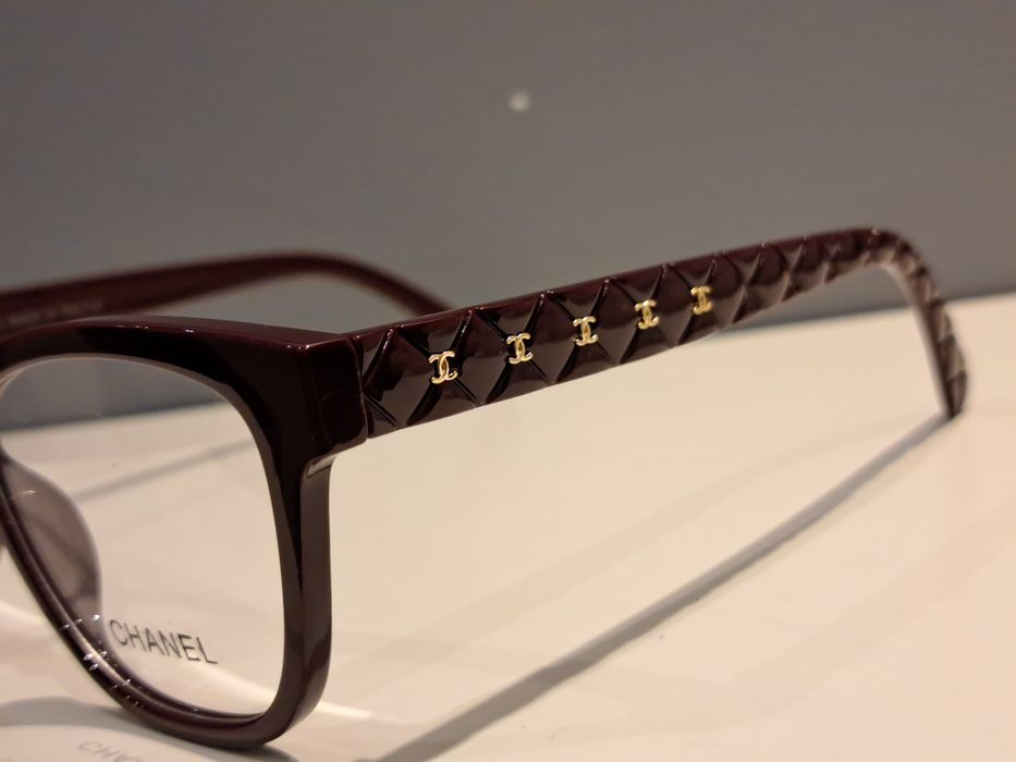 CHANEL bordowe nowe damskie okulary zerówki oprawki