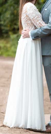 Suknia ślubna muślinowa
