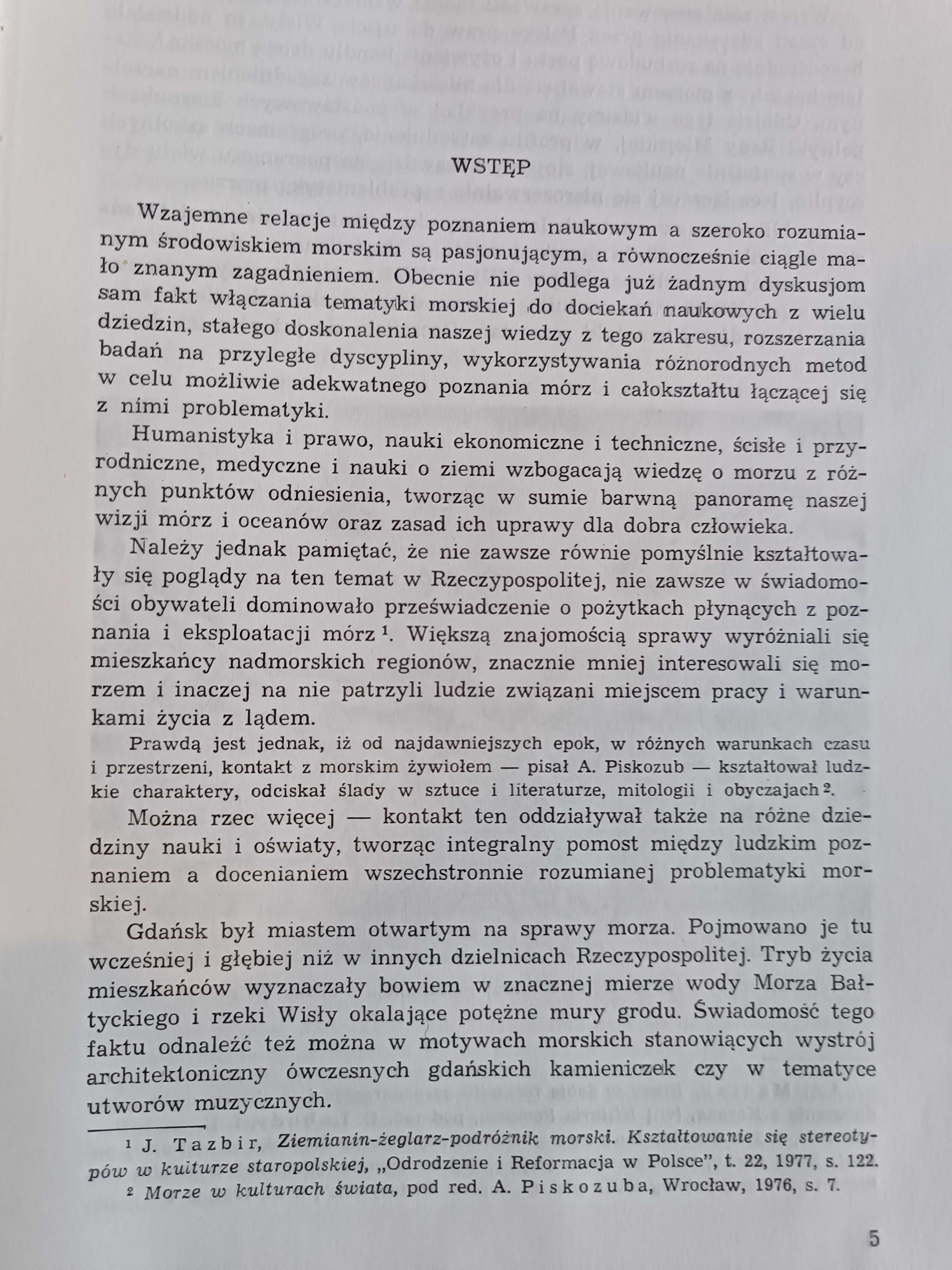 AD Początki wiedzy o morzu w dawnej Rzeczypospolitej Lech Mokrzecki