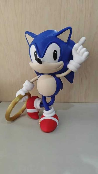 Figura Sonic The Hedgehog CLÁSSICO 35cm (3D) | Colecionador