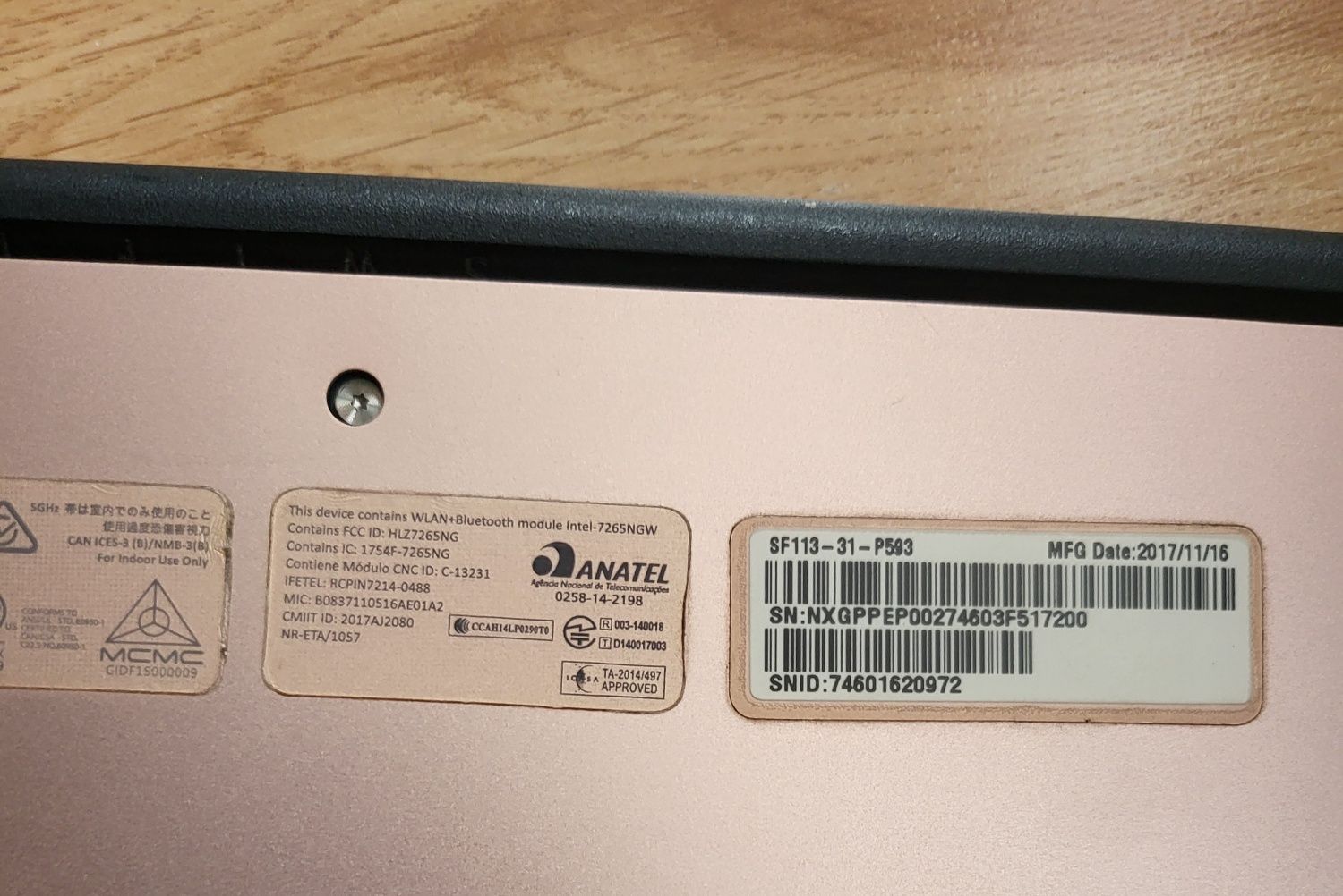 Acer Swift 113 31 zbita matryca sprawny