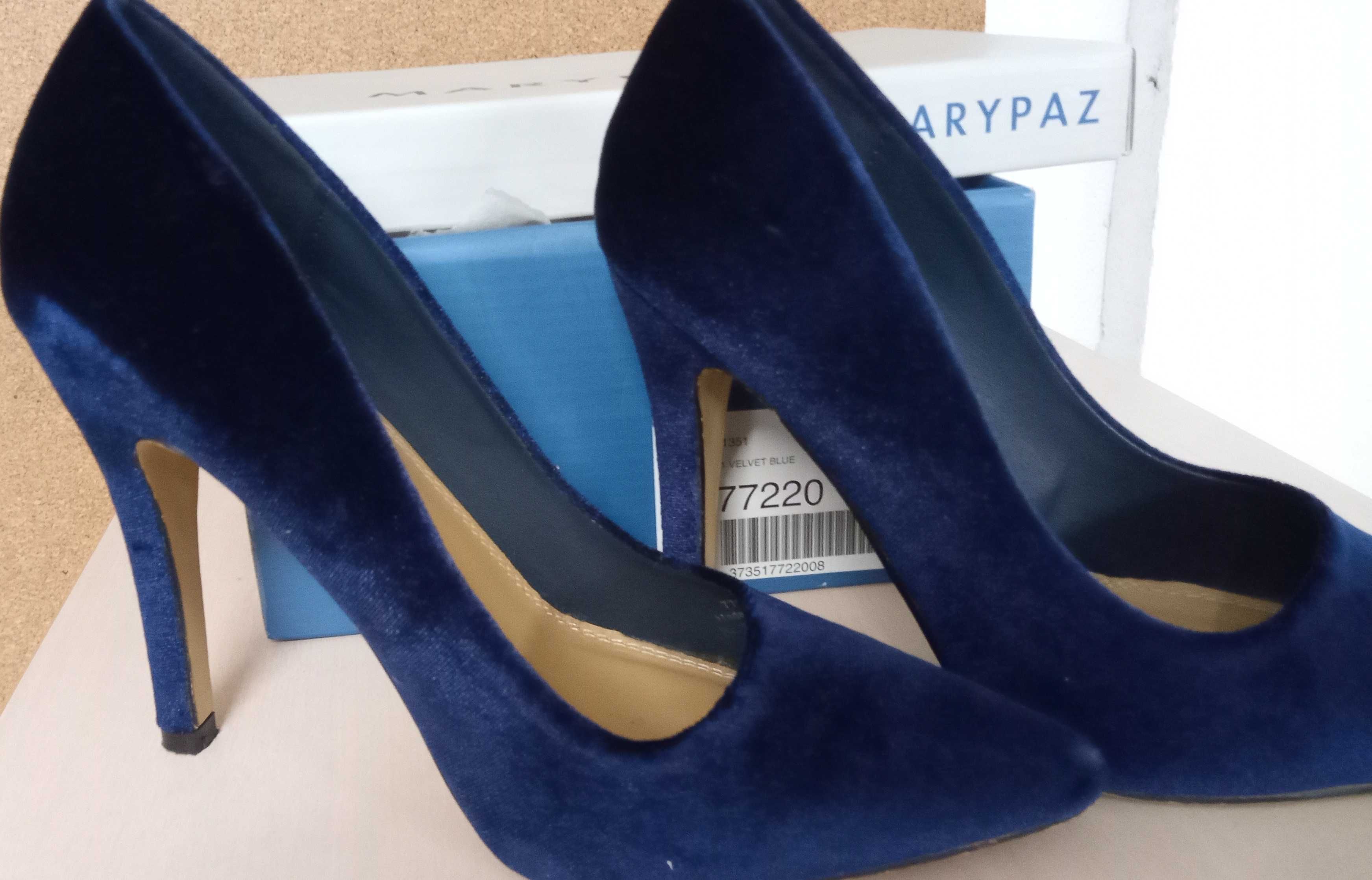 Sapatos senhora azul salto, nº37, novos, por 7€