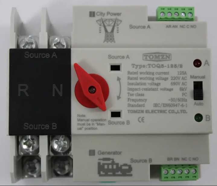Автомат ввода резерва  tomzn toq5 125 2 125ампер