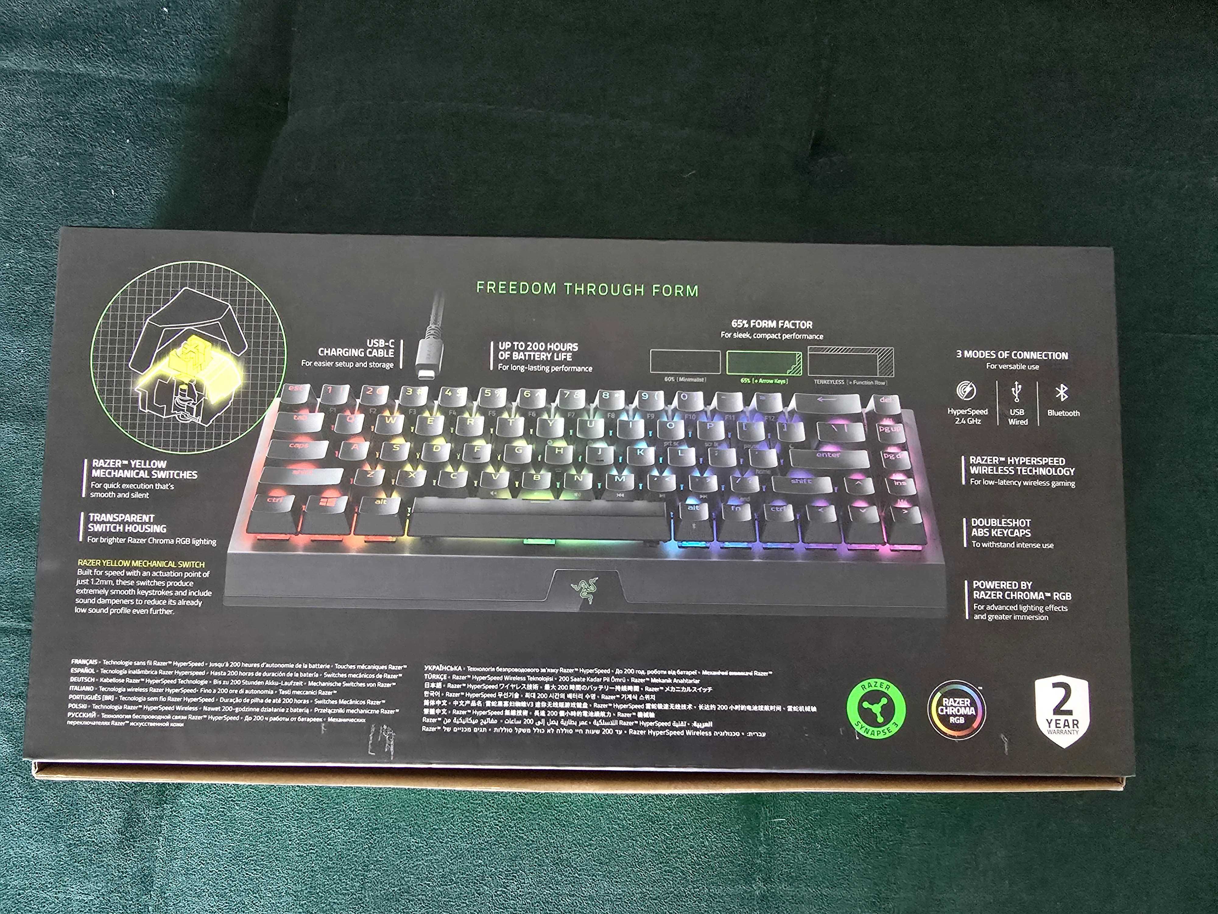 Razer Blackwidow v3 Mini Hyperspeed Yellow Switches GW