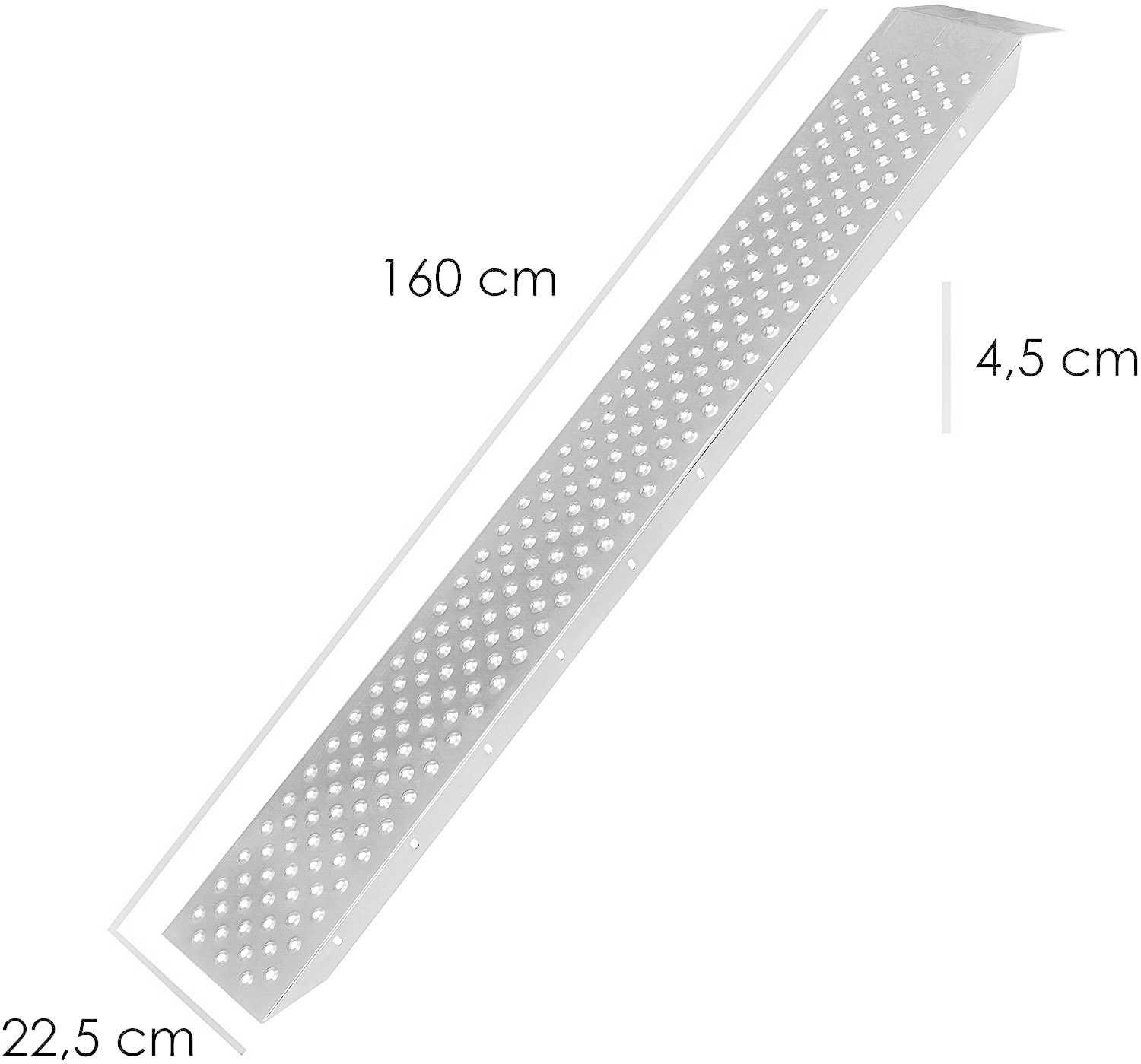 Rampa najazd podjazd stalowy prosty 1,6 m do 200 kg - 2 szt.