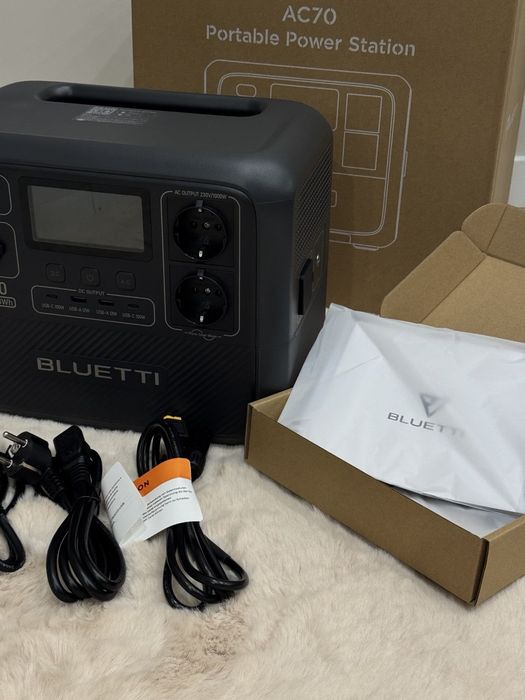 BLUETTI AC70 резервне живлення, станція, дбж, ups 1000w