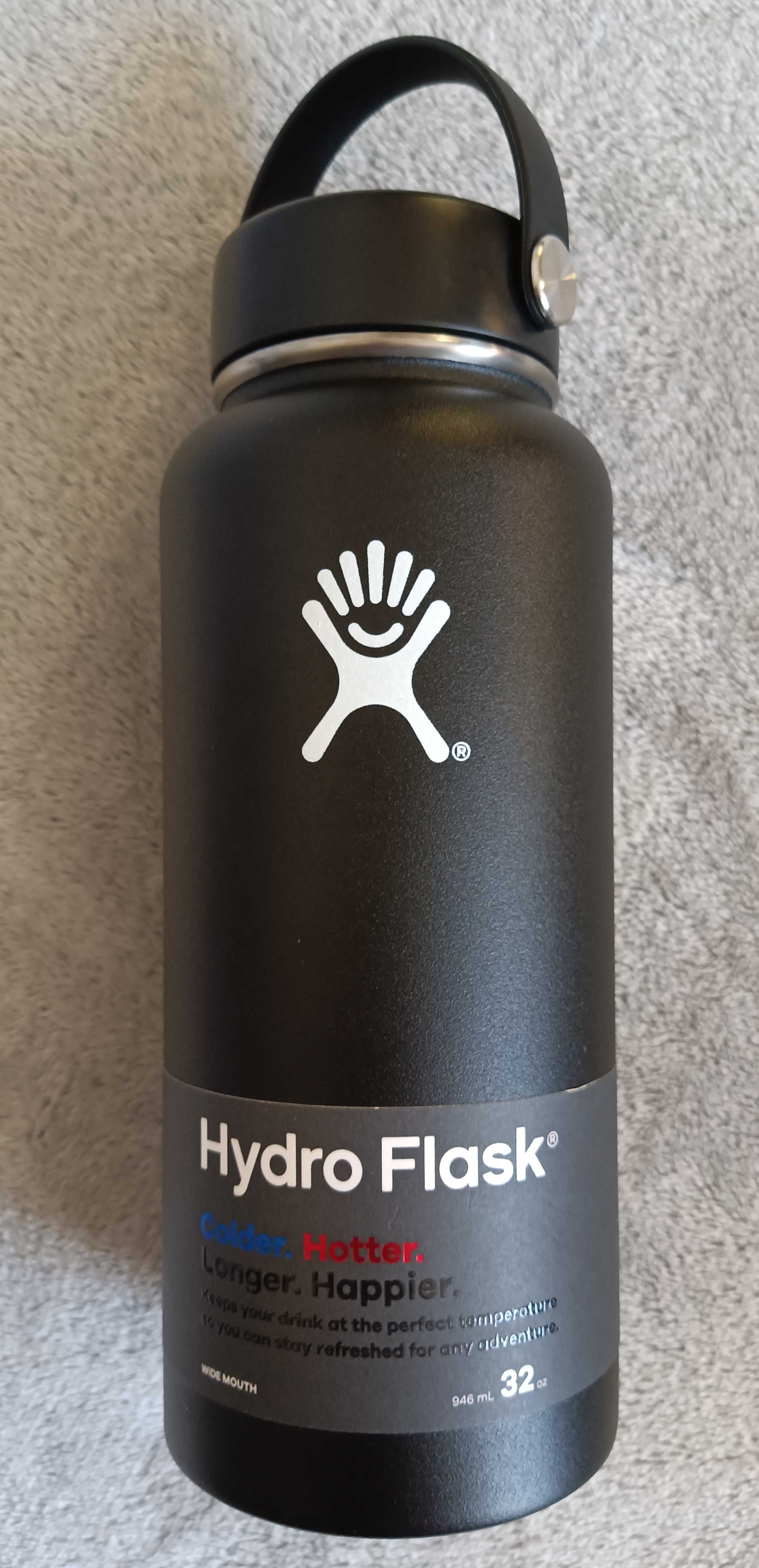 Butelka termiczna HydroFlask Wide Mouth Flex Cap 946ml black nowa