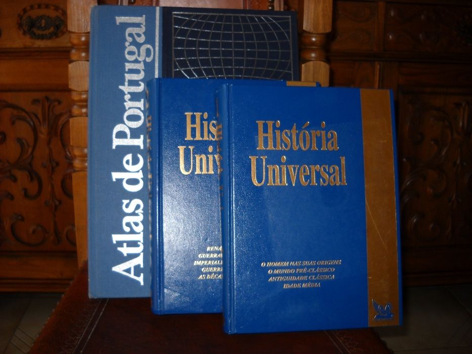 Vendo Atlas de Portugal e 2 dois volumes da História Universal