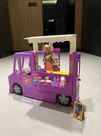 Barbie - samochód foodtruck + lalka + akcesoria