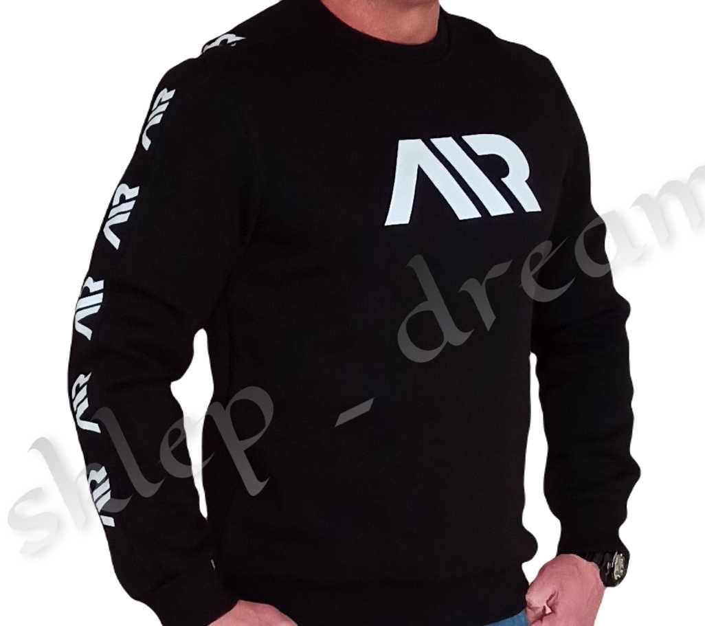 HIT Nowa Bluza Męska Air Vip Lampasy LATO 2024 Czarna rozmiar M
