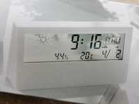 Настольные часы, метео-станция, температура, влажность, календарь.