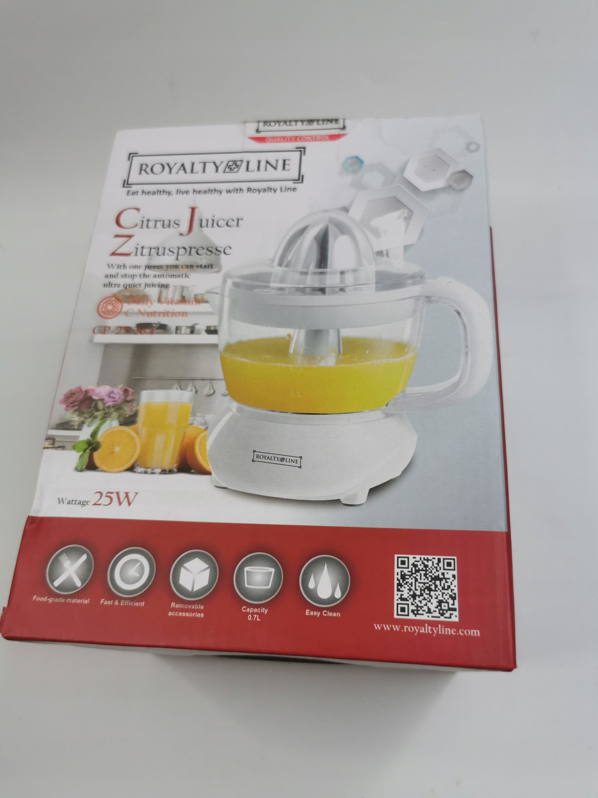 Wyciskarka Do Cytrusów Royalty Line Rl-Cp-25.287.1 Biały 25 W