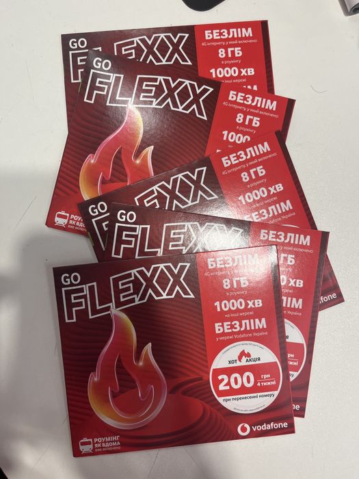 Продам стартовые пакеты FlexGo Vodafone