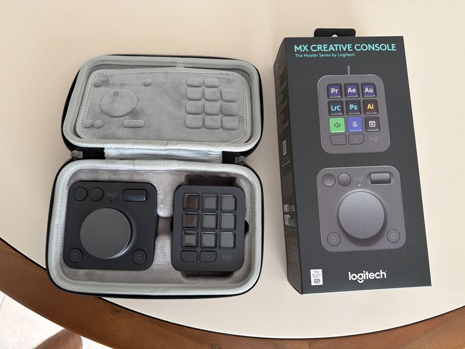Logitech MX Creative Console com estojo de transporte (como nova)