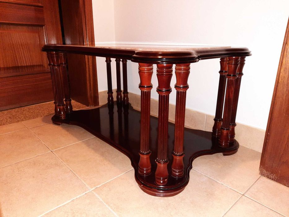 Conjunto de mesas de centro e canto para sala de estar