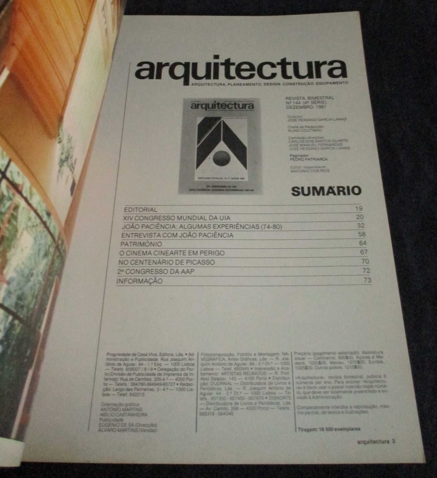 Revista Arquitectura Nº 144 XIV Congresso da UIA João Paciência