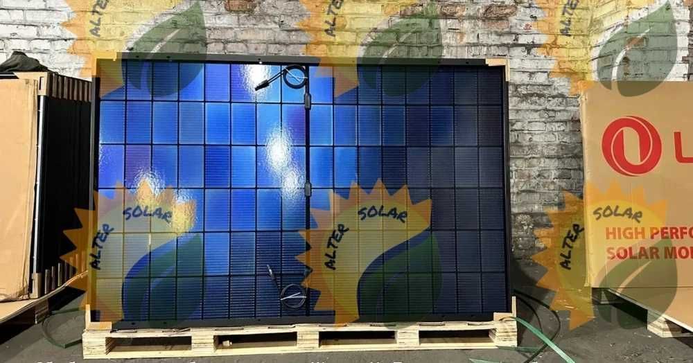 ‼️Сонячна панель Luxen Solar 450W LNDX-450ND (bifacial full black)‼️