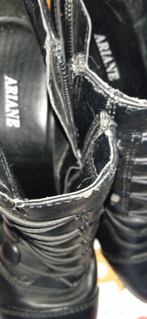 Buty Botki Kozaki Damskie Krótkie Kwadratowy Obcas Deichmann Ariane 36