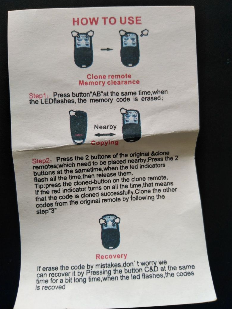 Comandos para portão automático