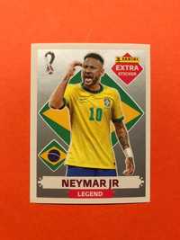 Extra Sticker Neymar JR Prata Mundial Qatar 2022