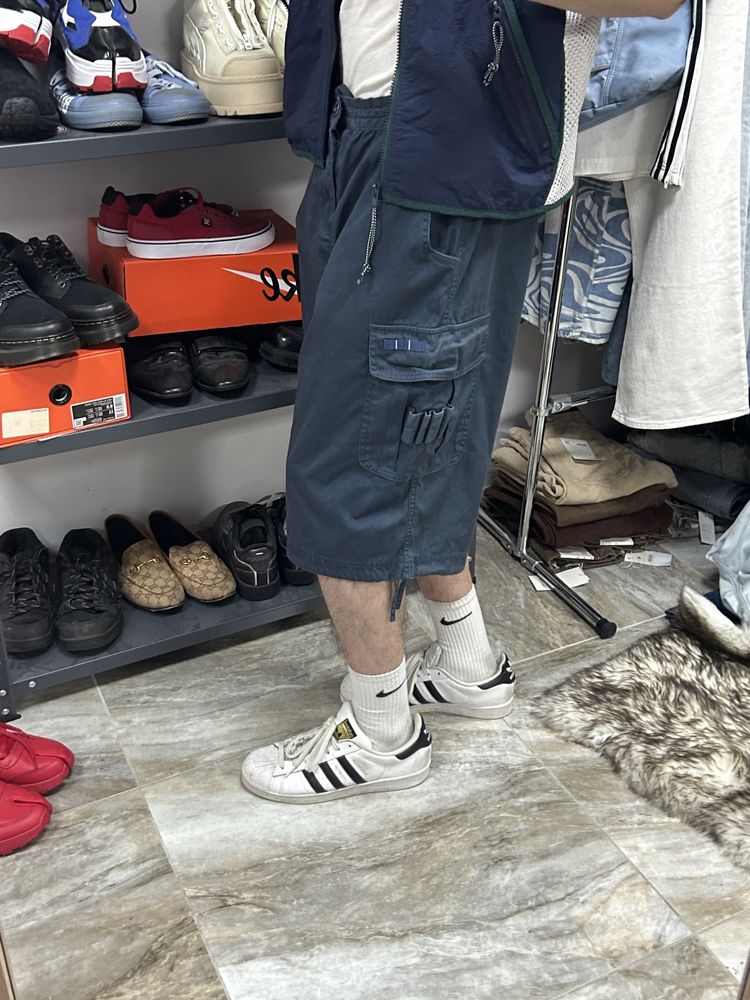 Широкі віниажні реп шорти adidas vintage baggy адидас широкие шорты