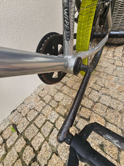 Bicicleta BMX criança 20" Wipe 9-14 anos cinza BTWin - inclui peseiras