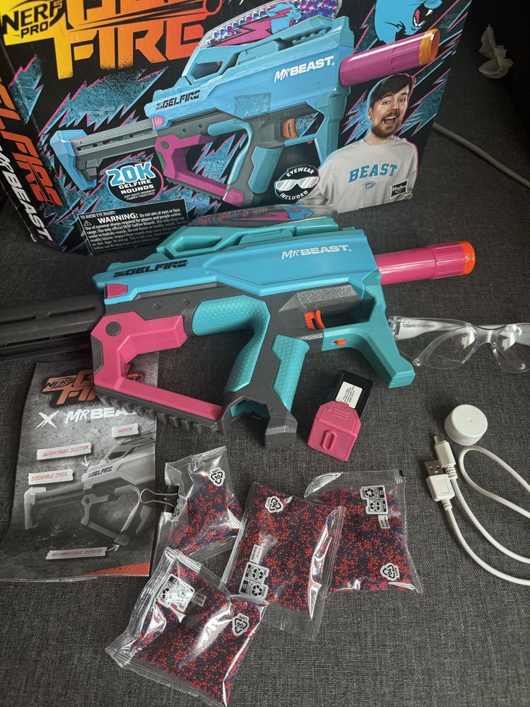 Nerf Pro Gelfire X MrBeast  нерф, ньорф містер Біст