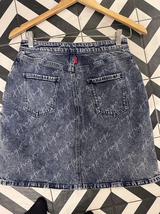 Джинсова спідниця HUGO синього кольору