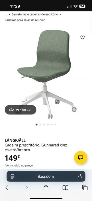 Cadeira de escritório ikea
