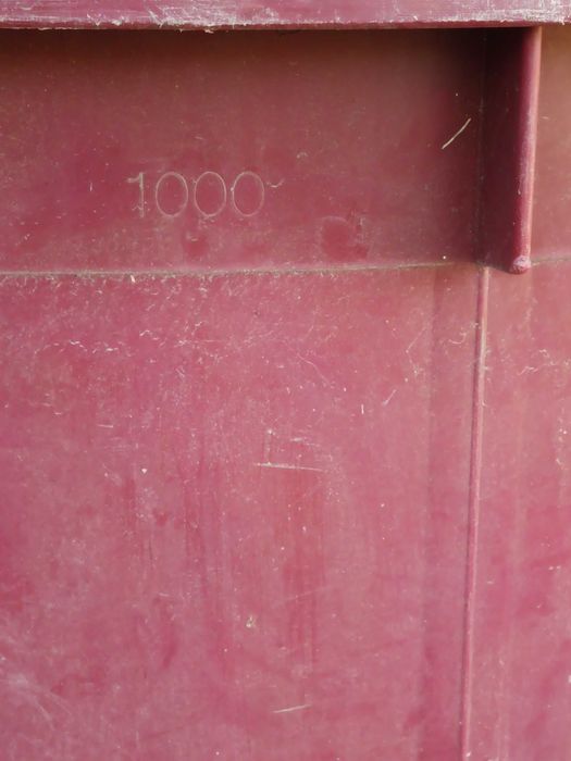 Cuba plástico 1000L para vindima