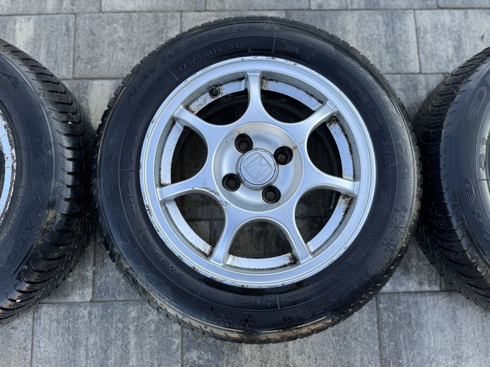 Komplet alufelg Honda Motor (Cromodora) 14” 4×100 z oponami Wielosezon