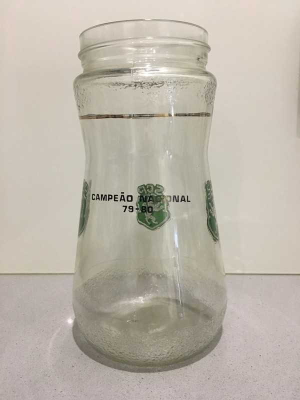 Antigo frasco em vidro - Sporting Campeão Nacional 70-80