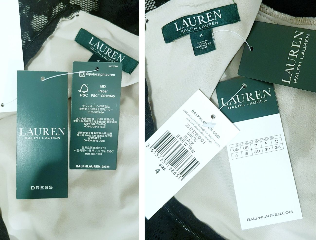 Lauren Ralph Lauren Jerri W Trim nowa damska sukienka rozmiar S