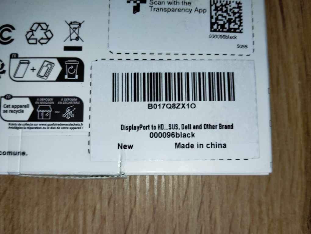 Przewód Displayport HDMI Benfei 1.8 m