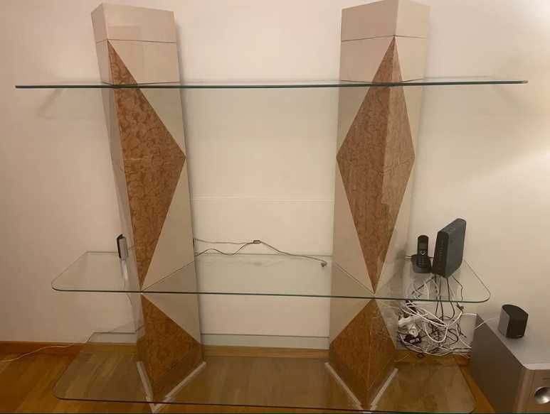 Conjunto Pedra Moliana Móvel + Estante + Espelho