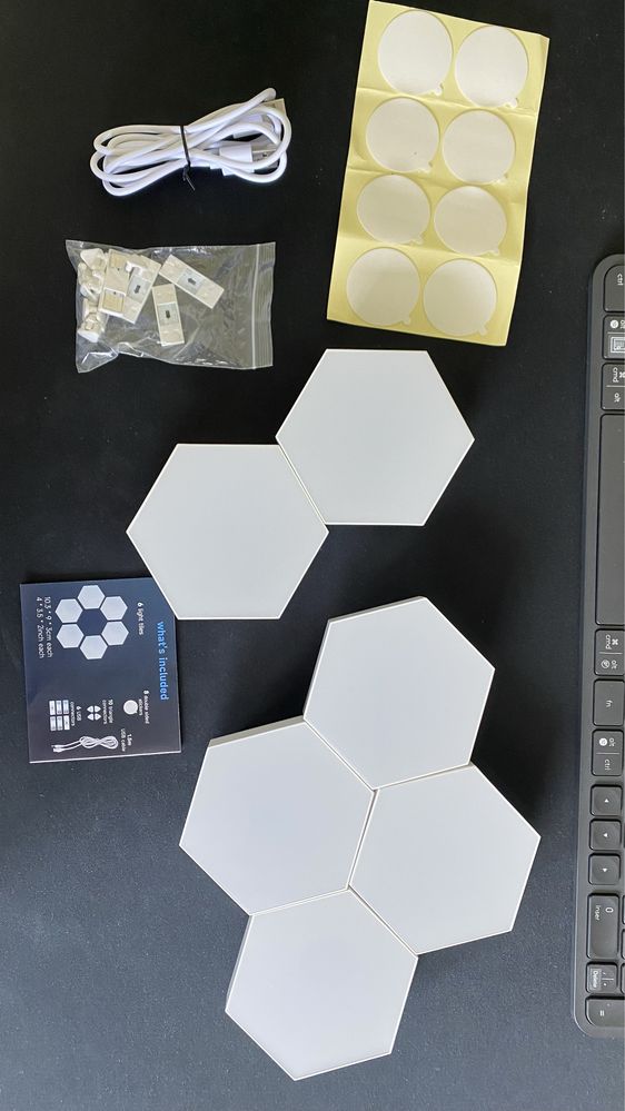 Lampka LED dotykowa 6 paneli