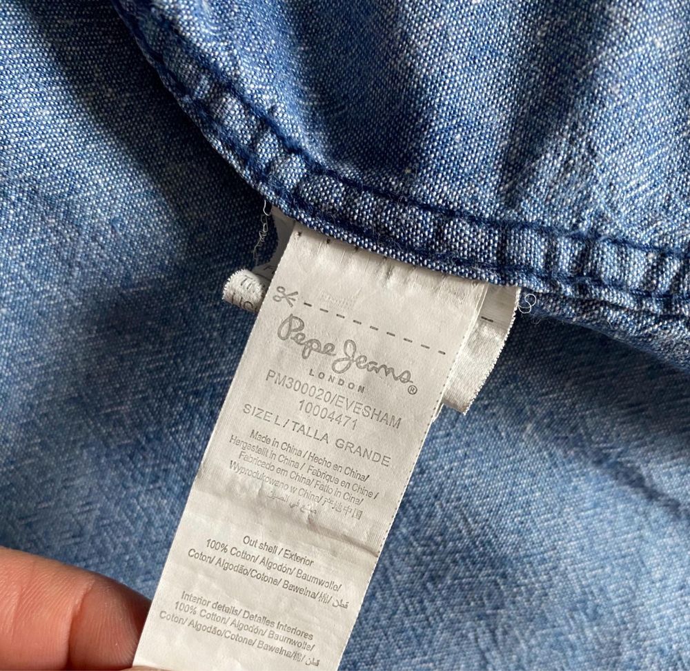 Koszula jeansowa damska niebieska Pepe Jeans jak nowa