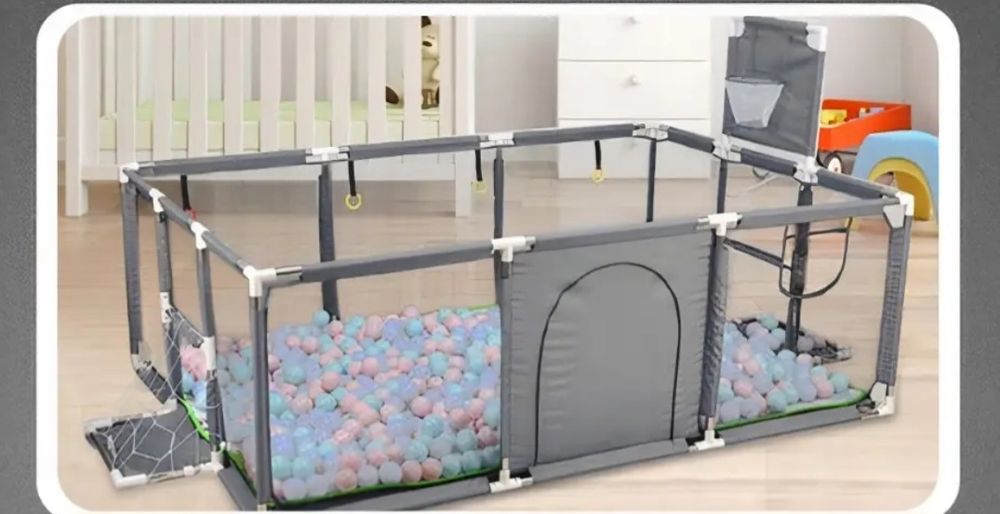 Дитячий манеж з сітчастими стінками