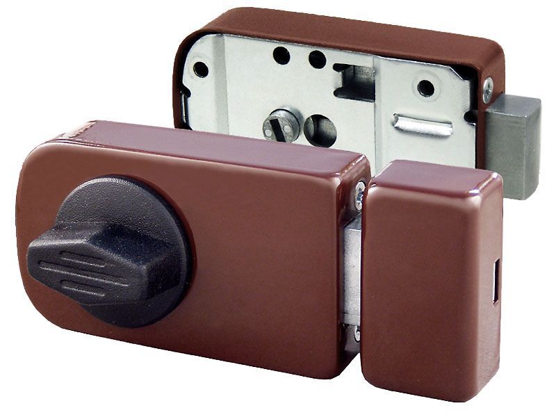 Zamek Nawierzchniowy Minos Z Wkładką 50Mm Brązowy