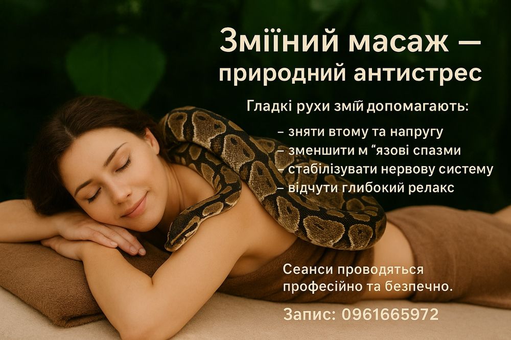 Масаж тіла зміями