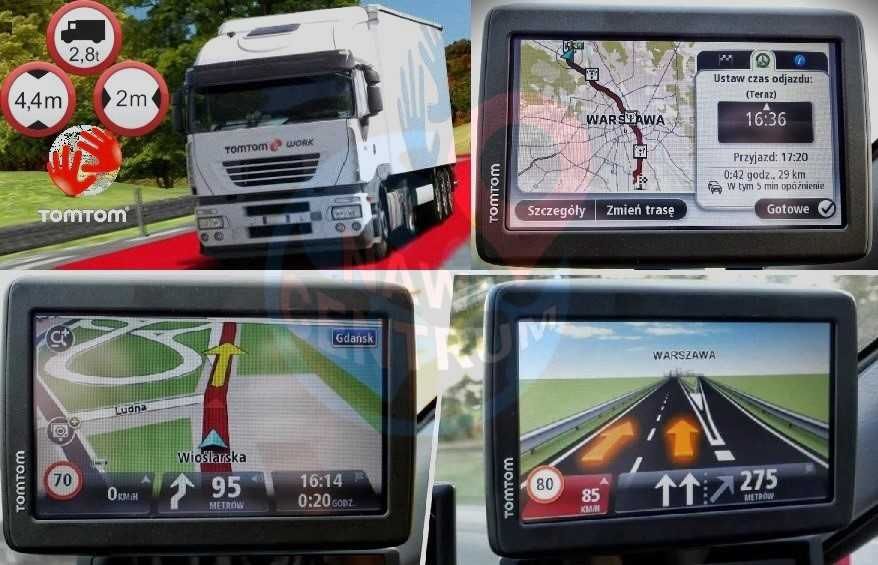 Nawigacja 5" TomTom Truck TIR Bus Kamper Nowe mapy Radary + korki TMC