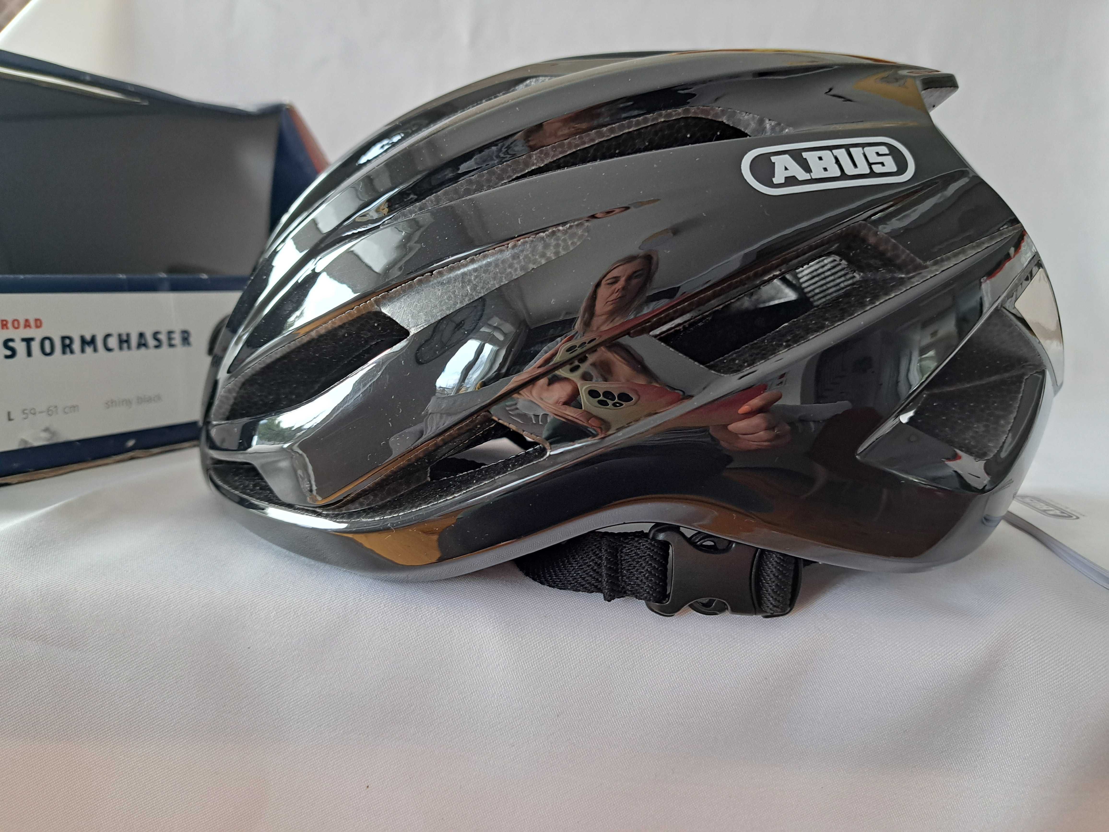 Kask rowerowy Abus StormChaser Shiny Black L 59-61cm