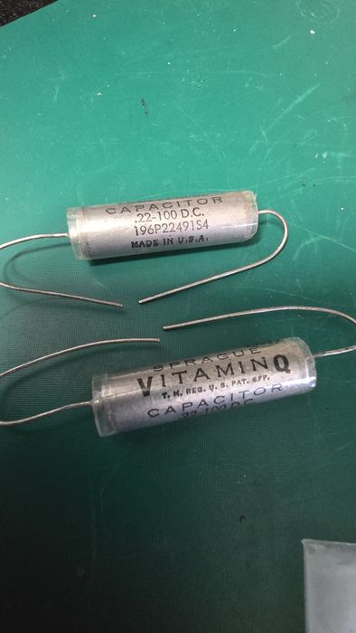 Kondensatory PIO Sprague Vitamin Q 0.22uf NOS - 2szt