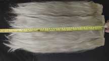Ludzkie włosy LUX 47 cm jasny chłodny blond ponad 160 gram 44 kanapki