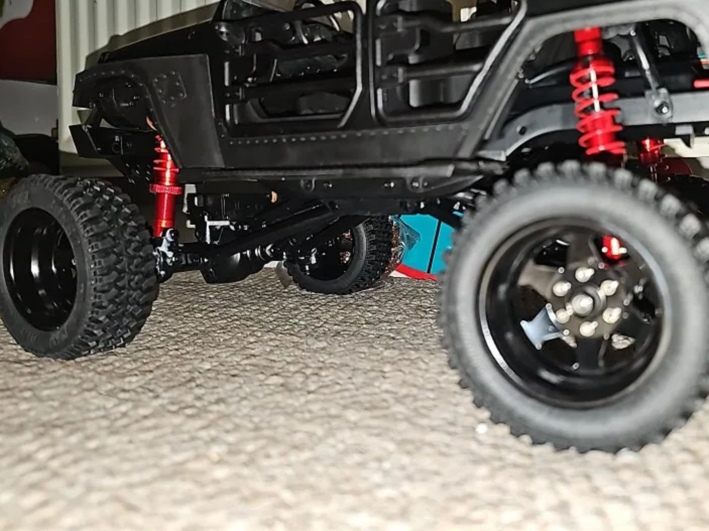 4 metalowe felgi beadlock rc 1.9" -8,9mm czarne TRX SCX AMEWI FMS MST