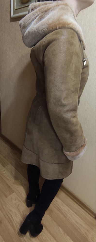 Дублянка, пальто, хутро, дубленка мех