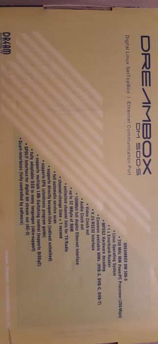 Recetor satelite DREAMBOX DM 500s ethernet port digital linux setopbox